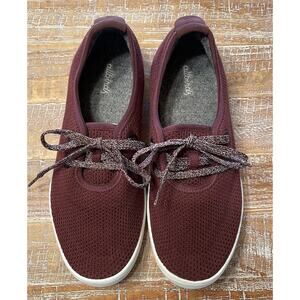 ALLBIRDS Tree Skippers Comfort Walking Boat Shoe Sneaker Maroon Burgundy Woman 9